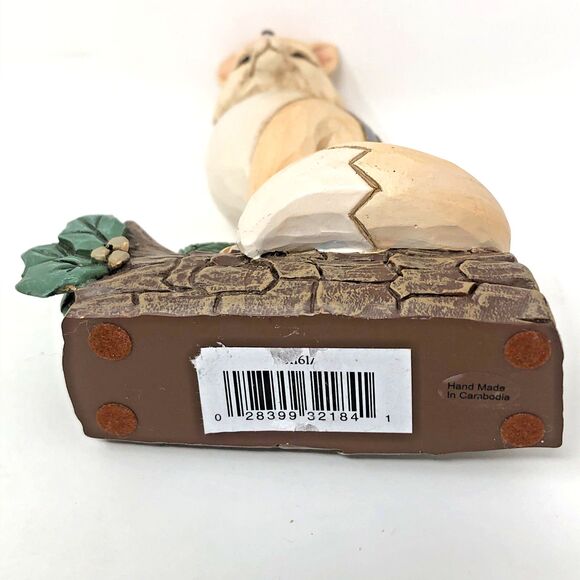 Jim Shore White Woodland Fox on Birch Log Figurine 6011617 Heartwood Creek - Picture 5 of 9